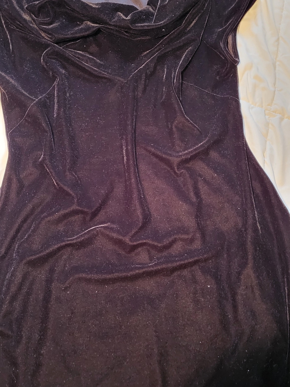 Universal Thread One-Shoulder Velvet Dress in Black